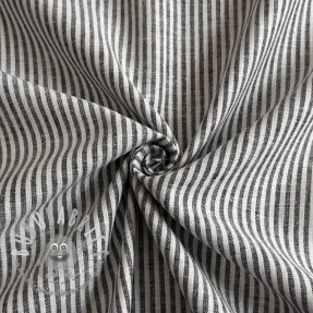 Lino con cotone Stripe black