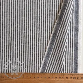 Lino con cotone Stripe black