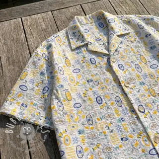 Tessuto di cotone Bubble Stripe design C digital print