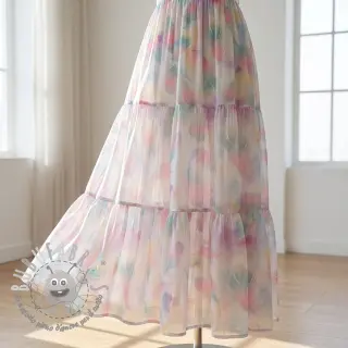 Tessuto di cotone VOILE Feathers digital print