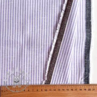 Lino con cotone Stripe purple