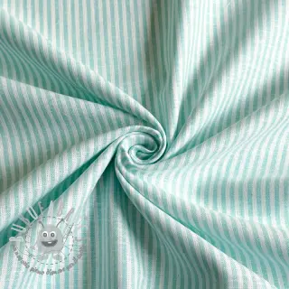 Lino con cotone Stripe mint