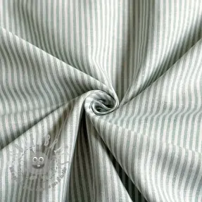 Lino con cotone Stripe pastel green