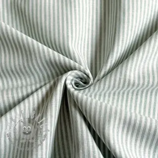 Lino con cotone Stripe pastel green
