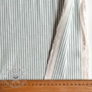 Lino con cotone Stripe pastel green