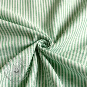 Lino con cotone Stripe dark green
