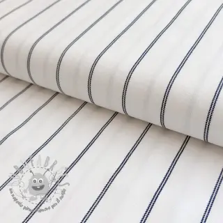 Lino con viscosa Pin navy