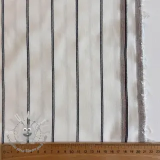 Lino con viscosa Pin navy