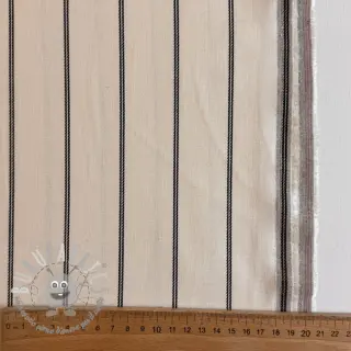 Lino con viscosa Pin black