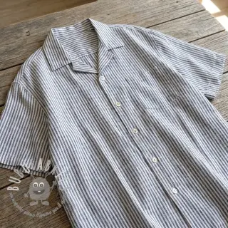 Lino con cotone Stripe navy