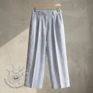 Lino con cotone Stripe jeans