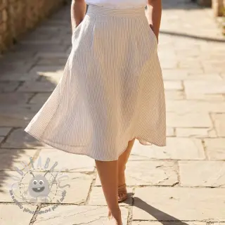 Lino con cotone Stripe naturals
