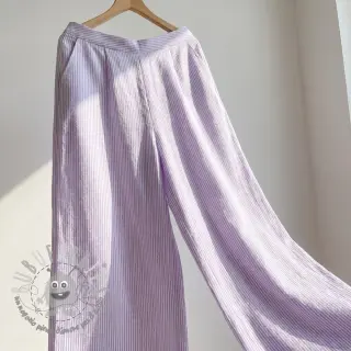 Lino con cotone Stripe purple