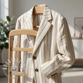 Lino con viscosa Pin black