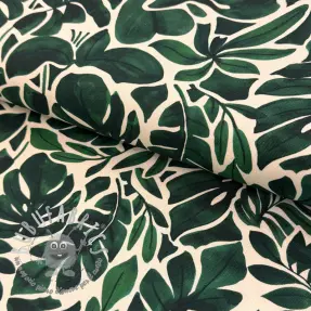 Tessuto decorativo Big leaves green digital print