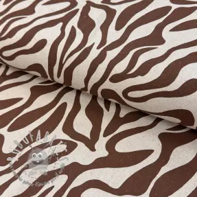 Tessuto decorativo Linenlook Animal dark brown