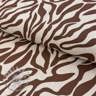 Tessuto decorativo Linenlook Animal dark brown