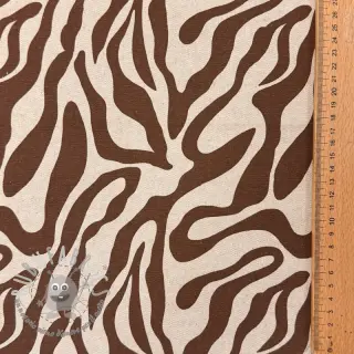 Tessuto decorativo Linenlook Animal dark brown