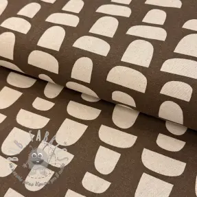 Tessuto decorativo Linenlook Abstract brown