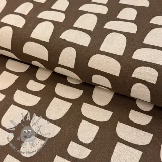 Tessuto decorativo Linenlook Abstract brown