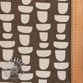 Tessuto decorativo Linenlook Abstract brown