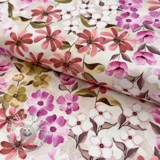 Tessuto decorativo Floralia pink digital print
