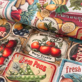 Tessuto decorativo Vegetables digital print