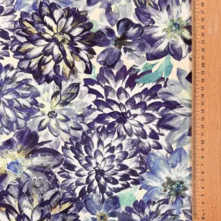 Tessuto decorativo Peony blue digital print