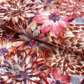 Tessuto decorativo Peony orange digital print
