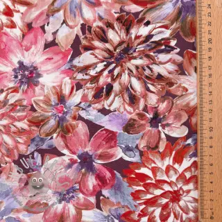 Tessuto decorativo Peony orange digital print