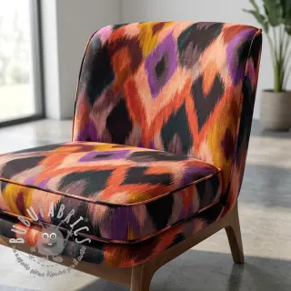 Tessuto decorativo SLUB Abstract multi digital print