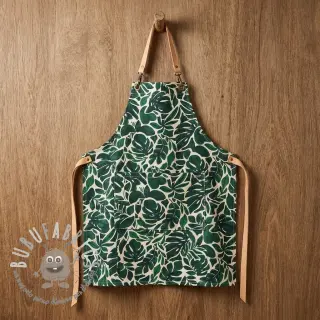 Tessuto decorativo Big leaves green digital print