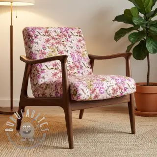 Tessuto decorativo Floralia pink digital print