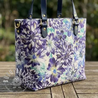 Tessuto decorativo Peony blue digital print