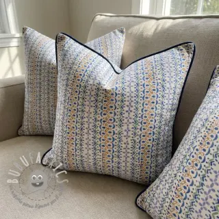 Tessuto decorativo Linenlook Blue pattern digital print