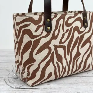 Tessuto decorativo Linenlook Animal dark brown