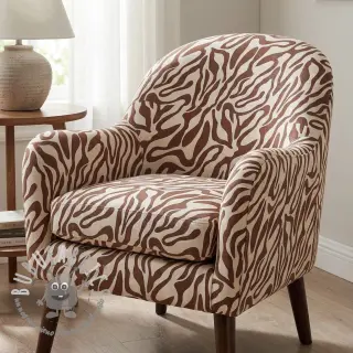 Tessuto decorativo Linenlook Animal dark brown