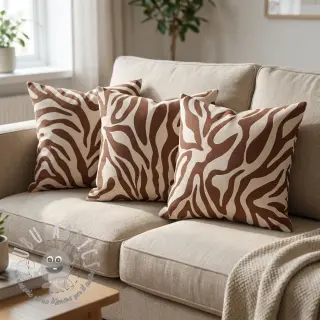 Tessuto decorativo Linenlook Animal dark brown