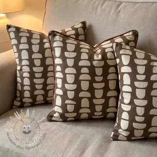 Tessuto decorativo Linenlook Abstract brown