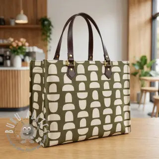 Tessuto decorativo Linenlook Abstract green