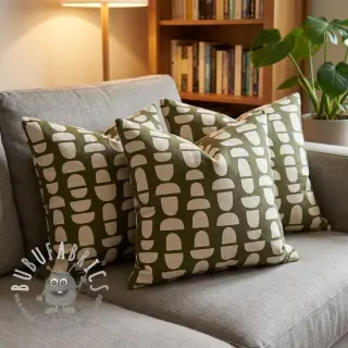Tessuto decorativo Linenlook Abstract green