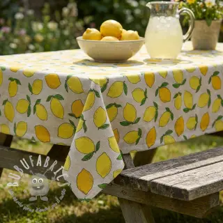 Tessuto decorativo Linenlook premium Sunny Lemon Fruit