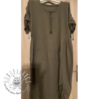 Tessuto di cotone SLUB WASHED army green