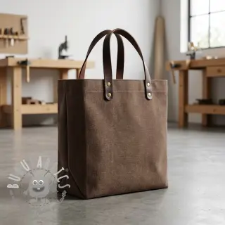 Tessuto CANVAS STONEWASHED brown