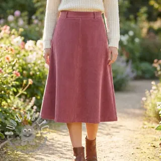 Cord a coste dark rose