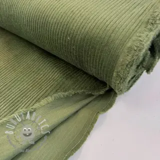 Velluto a coste forest green