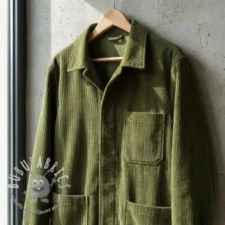 Velluto a coste forest green