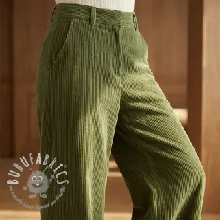 Velluto a coste forest green
