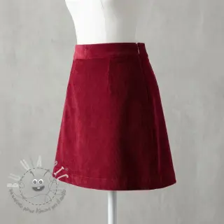 Cord a coste dark red