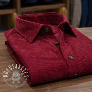Cord a coste dark red